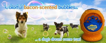 Bubbletastic Dog Bubbles 8oz. Refill Bottle of Bacon Bubble Solution