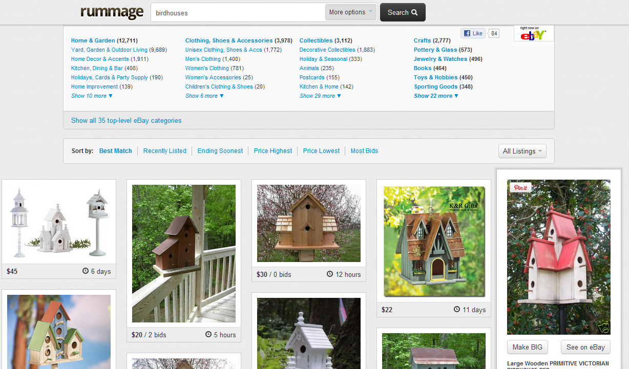 Rummage - a better way to browse eBay